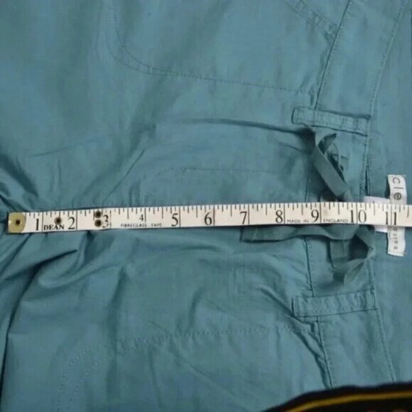NWT Cleo Petites Capri Pants Turquoise Blue Pull On Size 12 - Picture 9 of 9